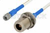 SMA Male to N Female Bulkhead Precision Cable 12 Inch Length Using 150 Series Coax, RoHS