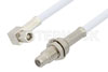 SMC Plug Right Angle to SMC Jack Bulkhead Cable Using RG188 Coax