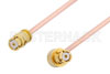 SMP Female to SMP Female Right Angle Cable Using PE-047SR Coax