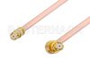 SMP Female to SMP Female Right Angle Cable Using RG405 Coax