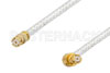 SMP Female to SMP Female Right Angle Cable Using PE-SR405FL Coax