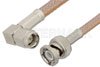 SMA Male Right Angle to BNC Male Cable Using RG400 Coax