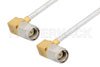 SMA Male Right Angle to SMA Male Right Angle Cable Using PE-SR405FL Coax, RoHS