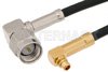 SMA Male Right Angle to MMCX Plug Right Angle Cable Using RG174 Coax