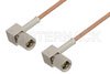 10-32 Male Right Angle to 10-32 Male Right Angle Cable Using RG178 Coax, RoHS