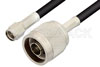 SMA Male to N Male Cable Using 53 Ohm RG55 Coax