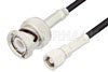 SMC Plug to BNC Male Cable Using RG174 Coax, RoHS