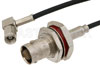 TNC Female Bulkhead to SMC Plug Right Angle Cable Using RG174 Coax