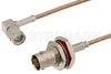 SMA Male Right Angle to BNC Female Bulkhead Cable Using RG316 Coax