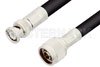 N Male to BNC Male Cable Using RG213 Coax, RoHS