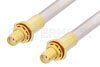 SMA Female Bulkhead to SMA Female Bulkhead Cable Using PE-SR401AL Coax , LF Solder