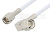 SMA Male to SMA Male Right Angle Cable Using RG188-DS Coax, RoHS