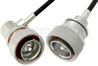 7/16 DIN Male to 7/16 DIN Male Right Angle Cable Using PE-C195 Coax