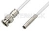 75 Ohm Mini SMB Plug to 75 Ohm BNC Male Cable Using 75 Ohm PE-B159-WH White Coax