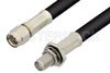 SMA Male to SMA Female Bulkhead Cable Using 93 Ohm RG62 Coax