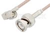 SMA Male Right Angle to BNC Male Cable Using RG316 Coax, RoHS