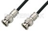 75 Ohm BNC Male to 75 Ohm BNC Male Cable Using 75 Ohm PE-B159-BK Black Coax