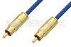 75 Ohm RCA Male to 75 Ohm RCA Male Cable Using 75 Ohm PE-B159-BL Blue Coax