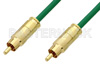 75 Ohm RCA Male to 75 Ohm RCA Male Cable Using 75 Ohm PE-B159-GR Green Coax