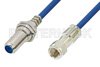 75 Ohm F Male to 75 Ohm F Female Bulkhead Cable Using 75 Ohm PE-B159-BL Blue Coax