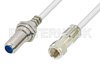 75 Ohm F Male to 75 Ohm F Female Bulkhead Cable Using 75 Ohm PE-B159-WH White Coax