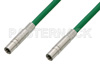 75 Ohm Mini SMB Plug to 75 Ohm Mini SMB Plug Cable Using 75 Ohm PE-B159-GR Green Coax
