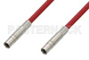 75 Ohm Mini SMB Plug to 75 Ohm Mini SMB Plug Cable Using 75 Ohm PE-B159-RD Red Coax