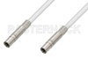 75 Ohm Mini SMB Plug to 75 Ohm Mini SMB Plug Cable Using 75 Ohm PE-B159-WH White Coax