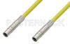 75 Ohm Mini SMB Plug to 75 Ohm Mini SMB Plug Cable Using 75 Ohm PE-B159-YW Yellow Coax