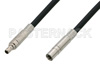 75 Ohm Mini SMB Plug to 75 Ohm Mini SMB Jack Cable Using 75 Ohm PE-B159-BK Black Coax