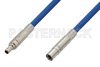 75 Ohm Mini SMB Plug to 75 Ohm Mini SMB Jack Cable Using 75 Ohm PE-B159-BL Blue Coax