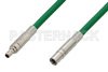 75 Ohm Mini SMB Plug to 75 Ohm Mini SMB Jack Cable Using 75 Ohm PE-B159-GR Green Coax