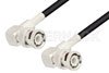 BNC Male Right Angle to BNC Male Right Angle Cable Using RG223 Coax, RoHS