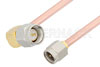 SMA Male to SMA Male Right Angle Cable Using RG402 Coax, RoHS