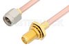 SMA Male to SMA Female Bulkhead Cable Using RG402 Coax, RoHS