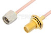SMA Male to SMA Female Bulkhead Cable Using RG405 Coax