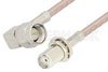 SMA Male Right Angle to SMA Female Bulkhead Cable Using RG316 Coax, RoHS