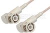BNC Male Right Angle to BNC Male Right Angle Cable Using RG316 Coax, RoHS