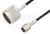 SMA Male to N Male Cable Using PE-C100-LSZH Coax