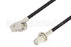 SMA Male Right Angle to SMA Female Bulkhead Cable Using PE-C100-LSZH Coax