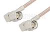 SMA Male Right Angle to SMA Male Right Angle Cable Using 75 Ohm RG179 Coax, RoHS