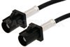 Black FAKRA Plug to FAKRA Plug Cable Using PE-C100-LSZH Coax