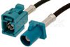 Water Blue FAKRA Plug to FAKRA Jack Cable Using PE-C100-LSZH Coax