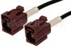 Bordeaux FAKRA Jack to FAKRA Jack Cable Using RG174 Coax