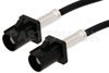 Black FAKRA Plug to FAKRA Plug Cable Using RG174 Coax