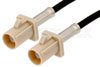 Beige FAKRA Plug to FAKRA Plug Cable Using RG174 Coax