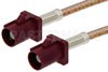 Bordeaux FAKRA Plug to FAKRA Plug Cable Using RG316 Coax