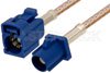 Blue FAKRA Plug to FAKRA Jack Cable Using RG316 Coax