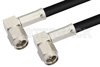 SMA Male Right Angle to SMA Male Right Angle Cable Using PE-C240 Coax