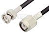 TNC Male to BNC Male Cable Using 53 Ohm RG55 Coax